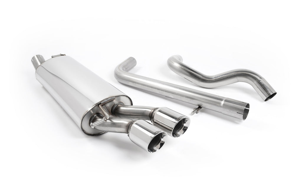 Seat Leon Cupra (1.8T/1.9 TDI) &amp; VW Golf MK4 GTI (1.8T/1.9 TDI) - Non-Resonated (Quieter) Cat-Back Exhaust System with Twin Polished Trims