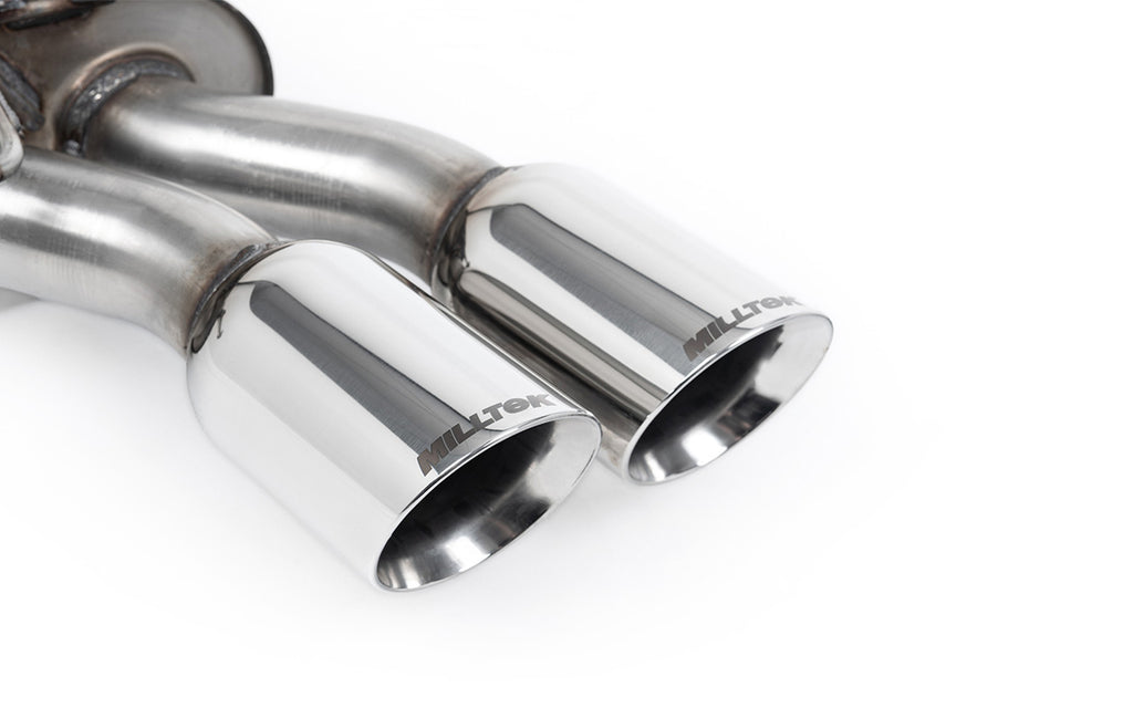 Seat Leon Cupra (1.8T/1.9 TDI) &amp; VW Golf MK4 GTI (1.8T/1.9 TDI) - Resonated (Quieter) Cat-Back Exhaust System with Twin Polished Trims