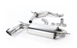 Seat Leon Cupra 2.0T FSI - Resonated (Quieter) Cat-Back Exhaust System with Single Polished Oval Tip