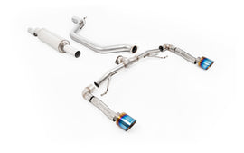 Seat Leon Cupra 2.0 TSI 245ps (GPF Models) - Particulate Filter-back Race System (Loudest) 80mm with Burnt/Blue Titanium GT-115 Trims