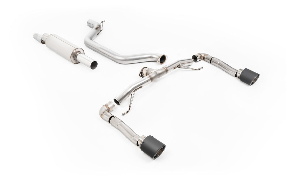 Seat Leon Cupra 2.0 TSI 245ps (GPF Models) - Particulate Filter-back Race System (Loudest) 80mm with Carbon JET-115 Trims