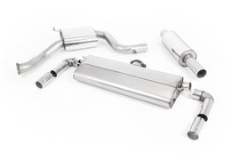 Seat Leon Cupra 300 2.0 TSI (Non GPF Models) - Resonated (Quieter) Cat-Back Exhaust System with Cerakote Black Oval Tips