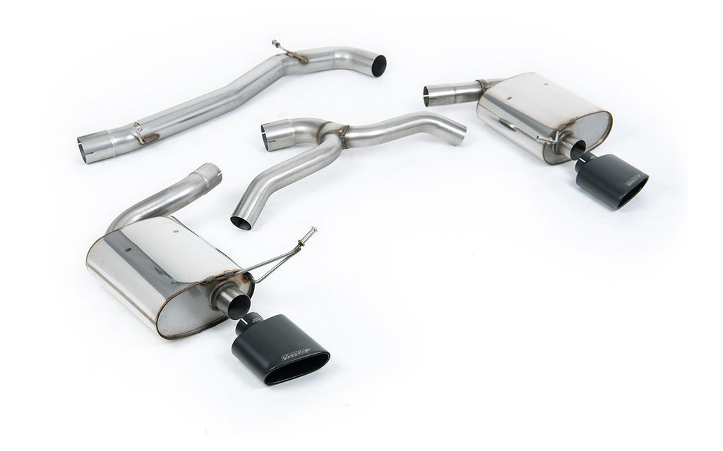 Seat Leon Cupra MK4 ST 310 &amp; ST Cupra 300 - Non-Resonated (Louder) Cat-Back Exhaust System with Cerakote Black Oval Tips