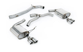 Seat Leon Cupra MK4 ST 310 & ST Cupra 300 - Non Resonated (Louder) Cat-Back Exhaust System with Polished Quad GT-80 Trims