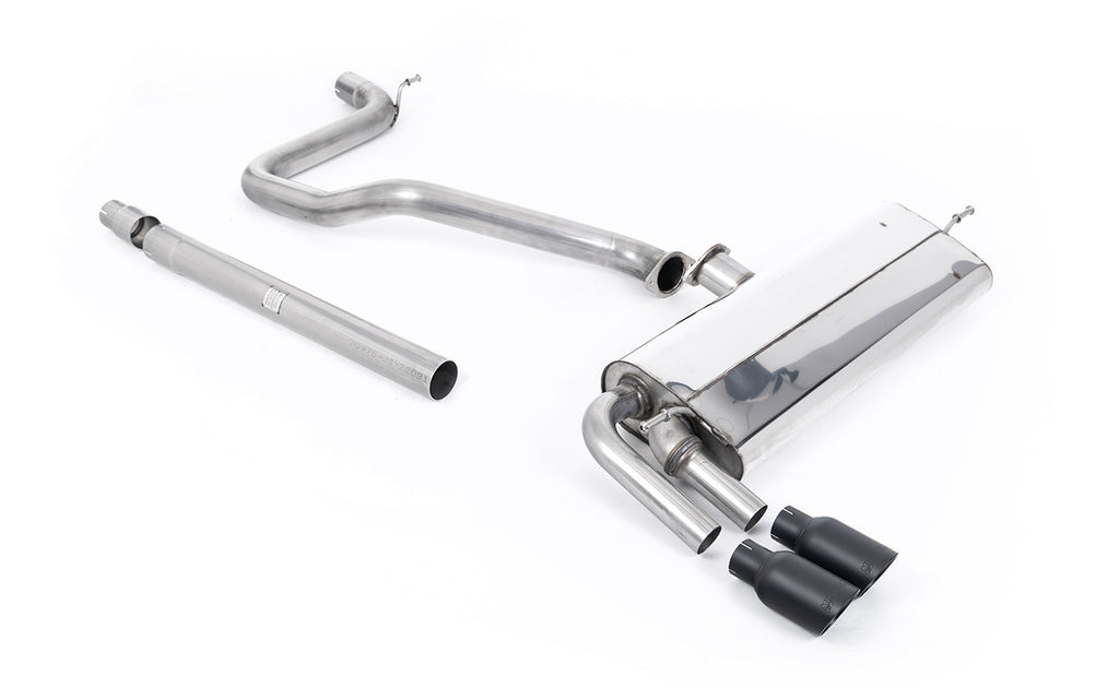 Seat Leon FR 1.4 TSI - Non-Resonated (Louder) Cat-Back Exhaust System with GT-80 Cerakote Black Trims
