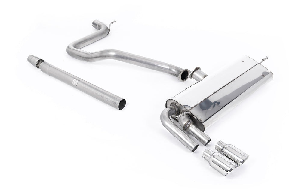 Seat Leon FR 1.4 TSI - Non-Resonated (louder) Cat-Back Exhaust System with GT-80 Polished Trims