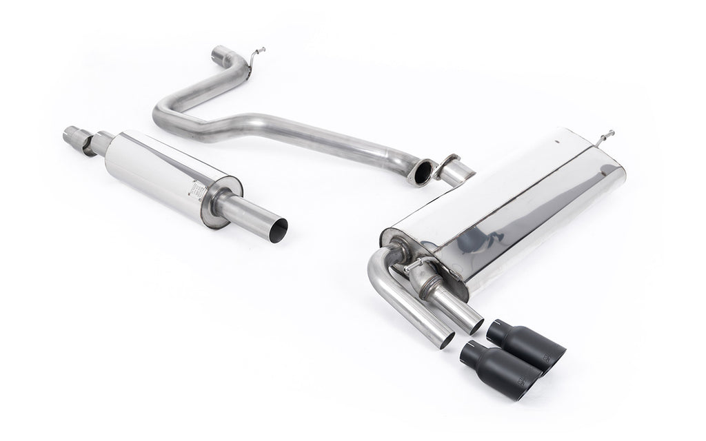 Seat Leon FR 1.4 TSI - Resonated (Quieter) Cat-Back Exhaust System with GT-80 Cerakote Black Trims