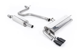 Seat Leon FR 1.4 TSI - Resonated (Quieter) Cat-Back Exhaust System with GT-80 Cerakote Black Trims