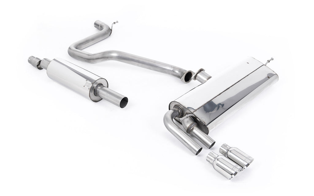 Seat Leon FR 1.4 TSI - Resonated (Quieter) Cat-Back Exhaust System with GT-80 Polished Trims