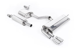 Seat Leon FR 1.8 TSI 180ps - Resonated (Quieter) Cat-Back Exhaust System with Polished GT-80 Trims