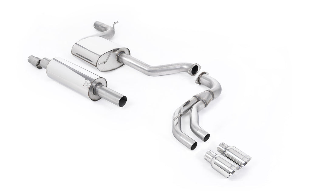 Seat Leon FR 1.8 TSI 180ps - Road+ (Part-Resonated) Cat-Back Exhaust System with Polished GT-80 Trims