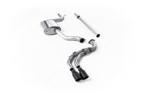 Load image into Gallery viewer, Seat Leon FR 1.8 TSI &amp; VW Golf MK7.5 1.5TSI - Non-Resonated (Louder) Cat-Back Exhaust System with Cerakote Black GT-80 Trims (GTD Style)