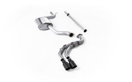 Seat Leon FR 1.8 TSI & VW Golf MK7.5 1.5TSI - Non-Resonated (Louder) Cat-Back Exhaust System with Cerakote Black GT-80 Trims (GTD Style)