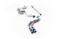 Load image into Gallery viewer, Seat Leon FR 1.8 TSI &amp; VW Golf MK7.5 1.5TSI - Non-Resonated (Louder) Cat-Back Exhaust System with Burnt Titanium Trims (GTD Style)