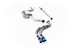Seat Leon FR 1.8 TSI & VW Golf MK7.5 1.5TSI - Non-Resonated (Louder) Cat-Back Exhaust System with Burnt Titanium Trims (GTD Style)