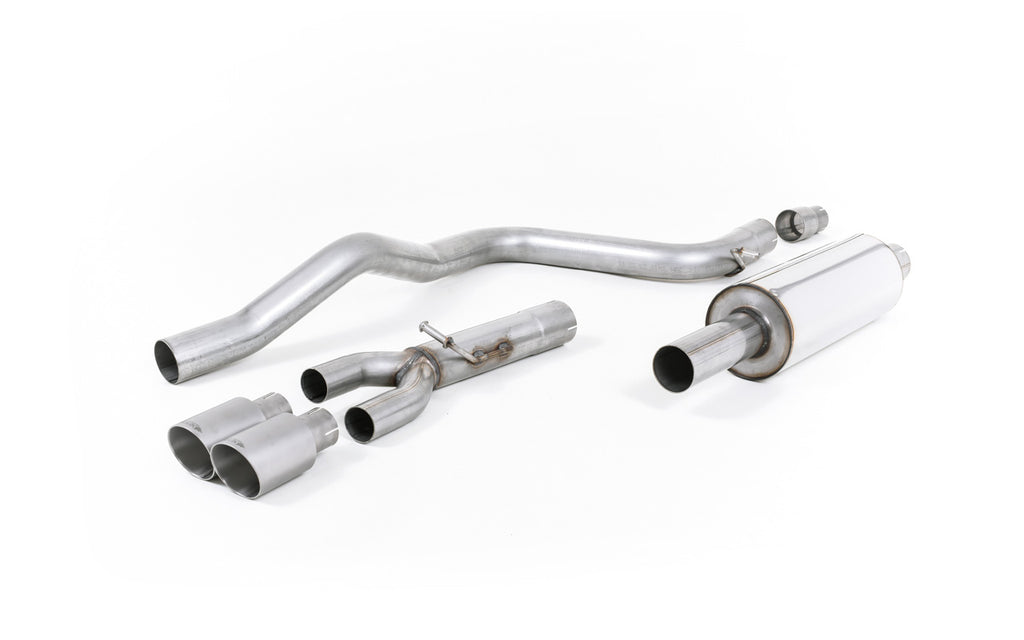 Seat Leon FR 2.0 TDI 150 - Resonated (Quieter) Cat-Back Exhaust System with Brushed Titanuim Tips