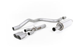 Seat Leon FR 2.0 TDI 150 - Resonated (Quieter) Cat-Back Exhaust System with Brushed Titanuim Tips