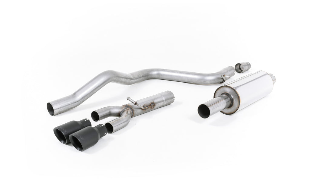 Seat Leon FR 2.0 TDI 150 - Resonated (Quieter) Cat-Back Exhaust System with Cerakote Black Tips