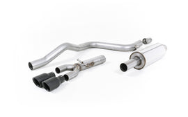 Seat Leon FR 2.0 TDI 150 - Resonated (Quieter) Cat-Back Exhaust System with Cerakote Black Tips