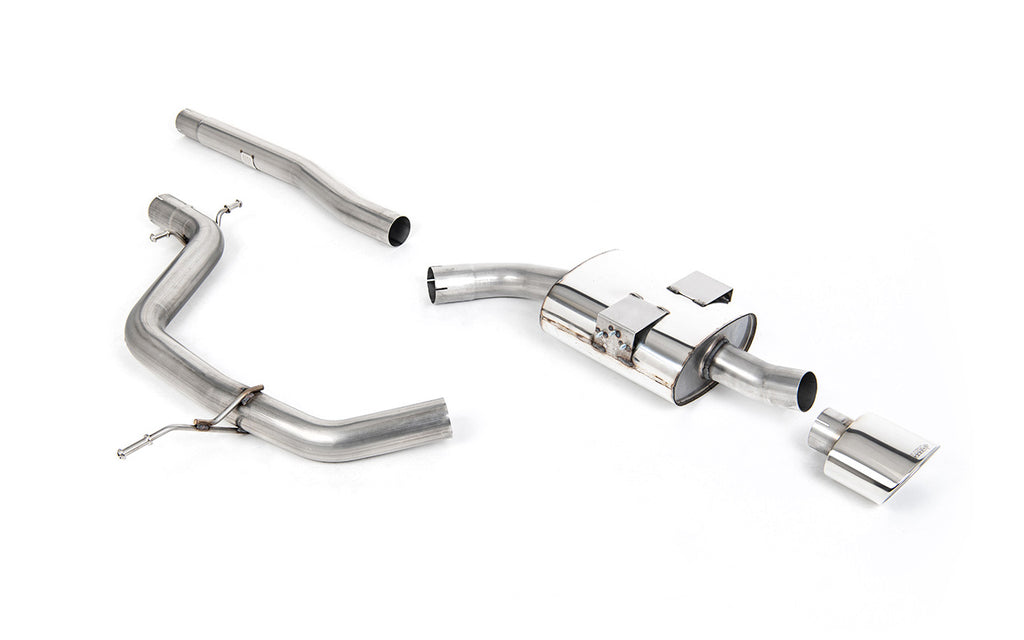 Seat Leon FR 2.0 TDI - Non-Resonated (Louder) Cat-Back Exhaust System with Single Polished Oval Tip (Cupra K1 Style)