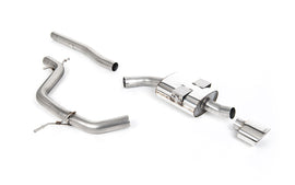 Seat Leon FR 2.0 TDI - Non-Resonated (Louder) Cat-Back Exhaust System with Single Polished Oval Tip (Cupra K1 Style)