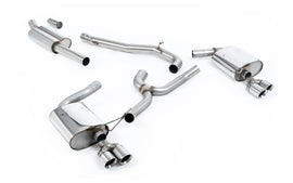Seat Leon ST Cupra 300 (Non GPF Models) - Non-Resonated (Louder) Cat-Back Exhaust System with Polished Quad GT Round Tips