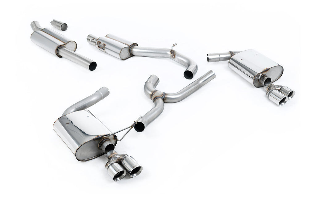 Seat Leon ST Cupra 300 (Non GPF Models) - Resonated (Quieter) Cat-Back Exhaust System with Polished Quad GT Round Tips