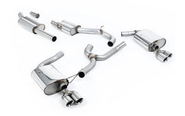 Seat Leon ST Cupra 300 (Non GPF Models) - Resonated (Quieter) Cat-Back Exhaust System with Polished Quad GT Round Tips