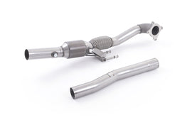 Stainless Steel Cast Large Bore Downpipe with Hi-Flow Sports Catalyst (For Milltek Race Cat-Back) (VW)