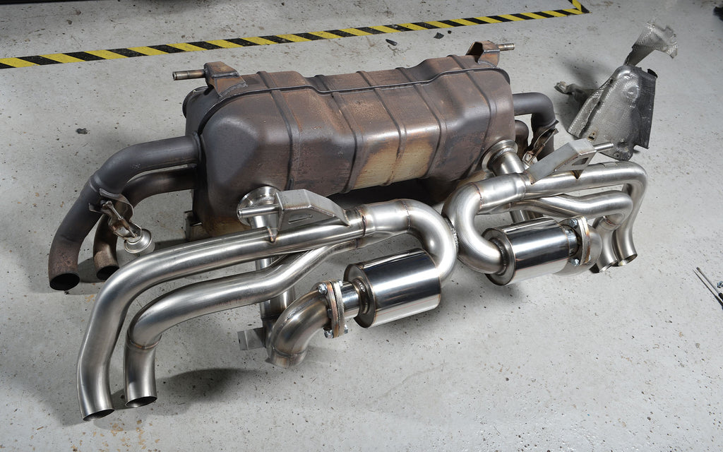 Audi R8 V10 5.2 (2009 - 2012) - Supercup Cat-Back Exhaust System - Uses OE Trims