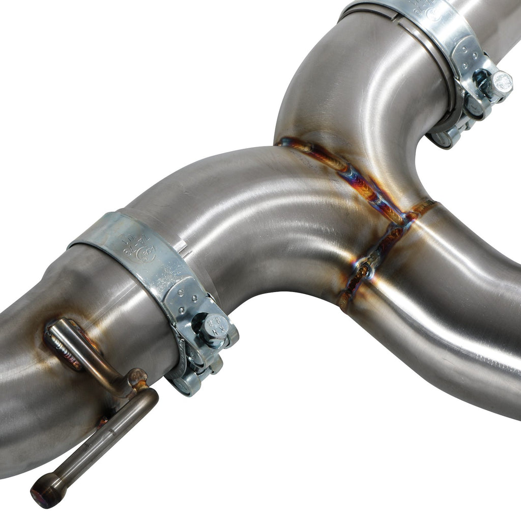 Direnza BMW 2 Series F22 F23 M235i 3.0 N55 14-16 - 3" Brushed Exhaust Backbox Delete - Slash Cut Tips