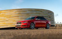 Load image into Gallery viewer, Audi RS4 B7 - V2 Valved Cat-Back with Active H Pipe and Burnt/Blue Titanium Ovals