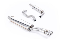 VW Bora/Jetta 1.8T/1.9TDI - Resonated (Quieter) Cat-Back Exhaust System with Twin Polished Tips