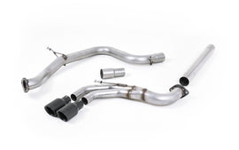 VW Golf GTD Mk7 - Non-Resonated (Louder) Cat-Back Exhaust System with Cerakote Black Tips