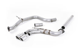 VW Golf GTD Mk7 - Non-Resonated (Louder) Cat-Back Exhaust System with Polished Tips