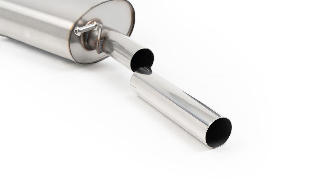 VW Golf GTI Mk1 Cab - Resonated (Quieter) Downpipe-Back System with OE+ Style Polished Tip