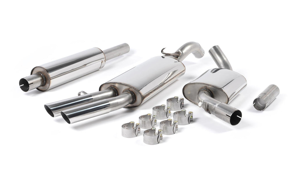 VW Golf GTI Mk2 8V - Resonated (Quieter) Front Pipe-Back System with OE-Style Tips