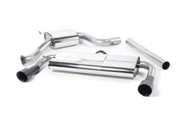VW Golf GTI Mk7 Resonated (Quieter) Cat-Back Exhaust System with Matt Black Tips
