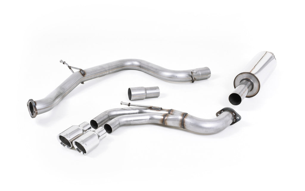 VW Golf GTI Mk7 - Resonated (Quieter) Cat-Back Exhaust System with Polished Tips