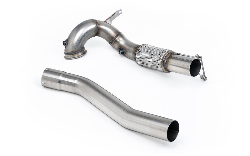 VW Golf GTI Mk8 - 94mm / 3.7inch ID Turbo Outlet to 80mm / 3.15inch Downpipe with Decat (For Milltek Cat-Back)