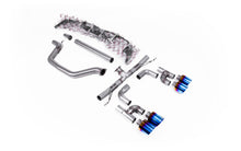 Load image into Gallery viewer, VW Golf GTI Mk8 - Particulate Filter-Back - Golf R Style - Race (Loudest) with Burnt / Blue Titanium Tips