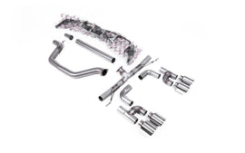 VW Golf GTI Mk8 - Particulate Filter-Back - Golf R Style - Race (Loudest) with Polished Tips