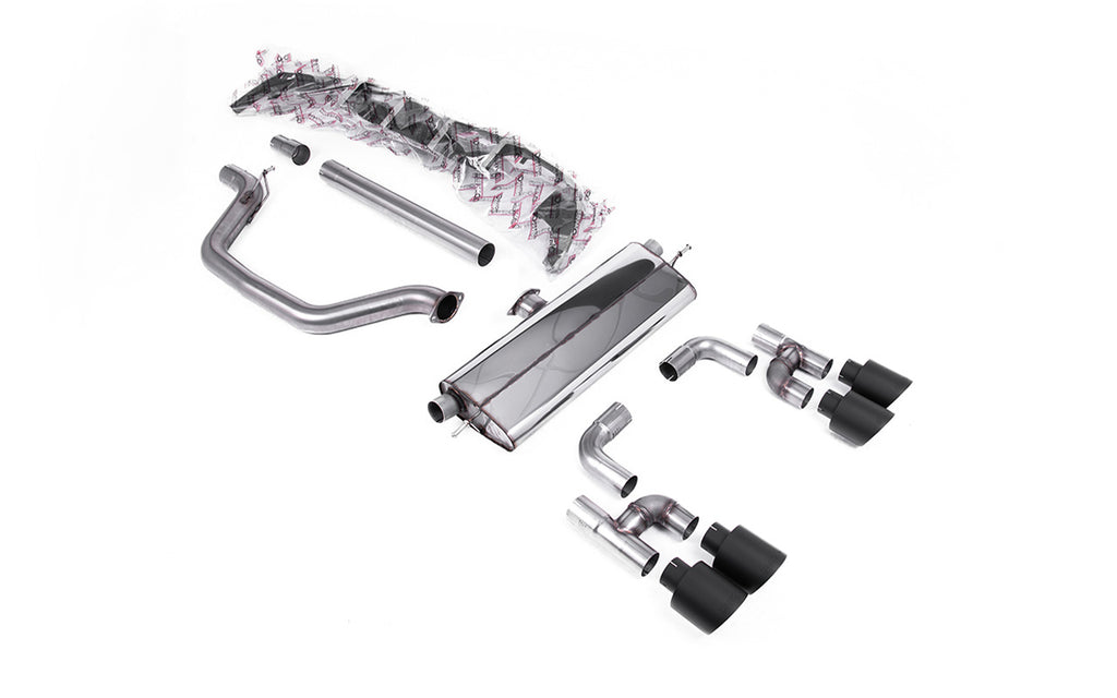 VW Golf GTI Mk8 - Particulate Filter-Back - Golf R Style - Road+ with Cerakote Black Tips