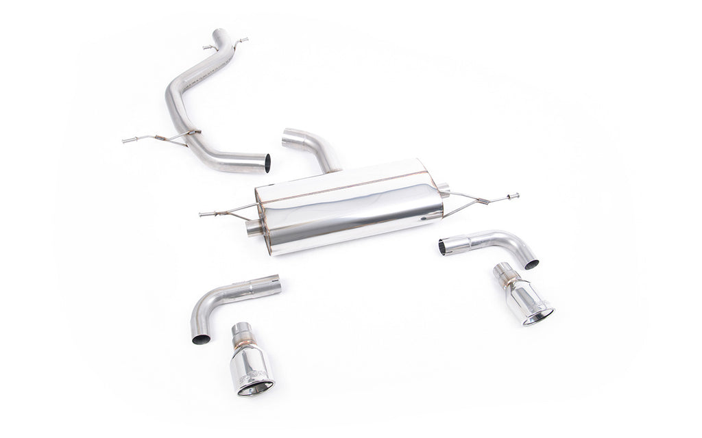 VW Golf GTi Mk6 - Non-Resonated (Louder) Cat-Back Exhaust System with Dual Polished Trims