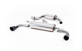 VW Golf GTi Mk6 - Resonated (Quieter) Cat-Back Exhaust System with Black GT100 Trims
