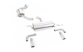 VW Golf GTi Mk6 - Resonated (Quieter) Cat-Back Exhaust System with Polished Trims