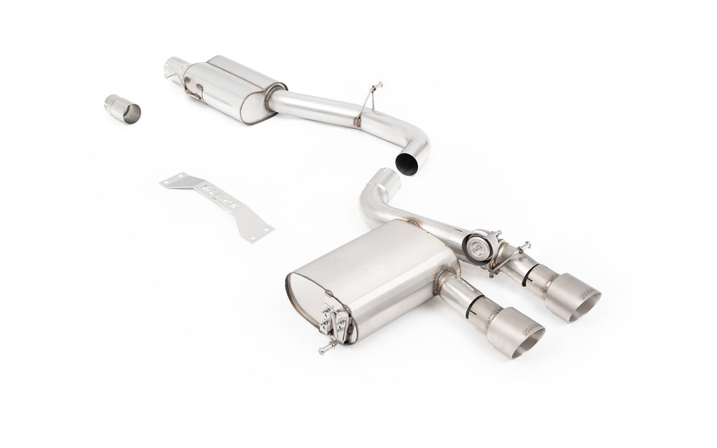 VW Golf MK5 R32 3.2 V6 - V2 3" Valved System with Brushed Titanium Tips