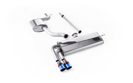VW Golf MK7.5 1.5TSI Evo GT & R-Line - Resonated (Quieter) Cat-Back Exhaust System with Burnt Titanium Trims (GTD Style)