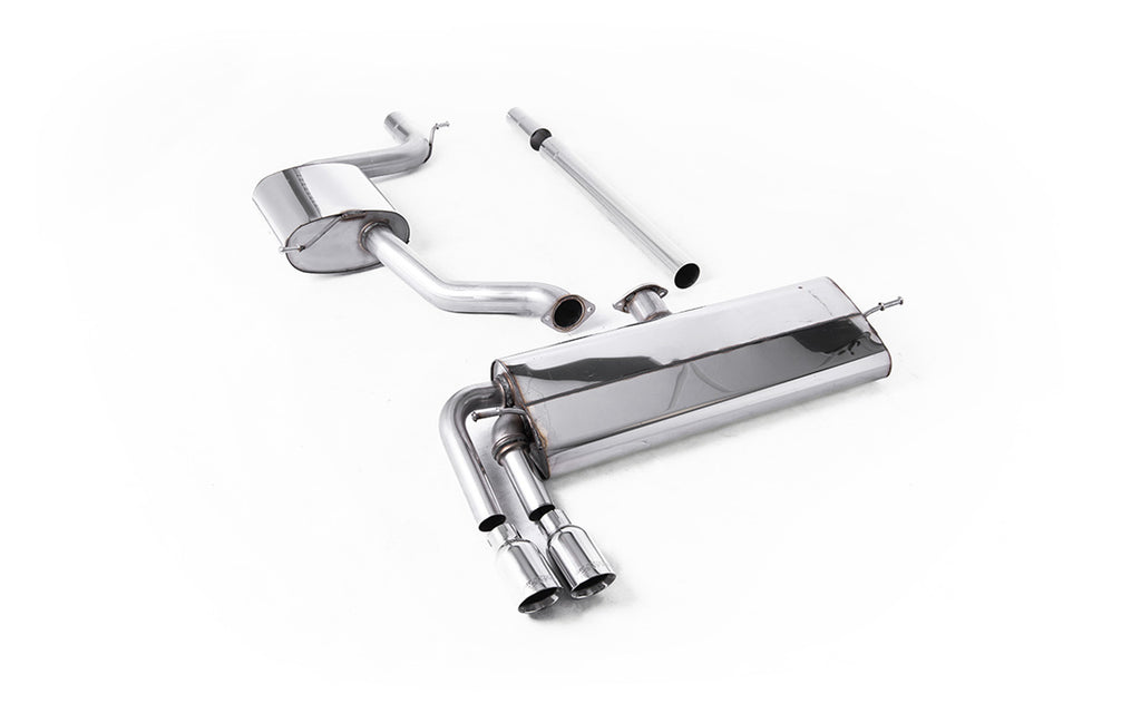 VW Golf MK7.5 1.5TSI Evo GT &amp; R-Line - Resonated (Quieter) Cat-Back Exhaust System with Polished Trims (GTD Style)