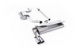 VW Golf MK7.5 1.5TSI Evo GT & R-Line - Resonated (Quieter) Cat-Back Exhaust System with Titanium Trims (GTD Style)
